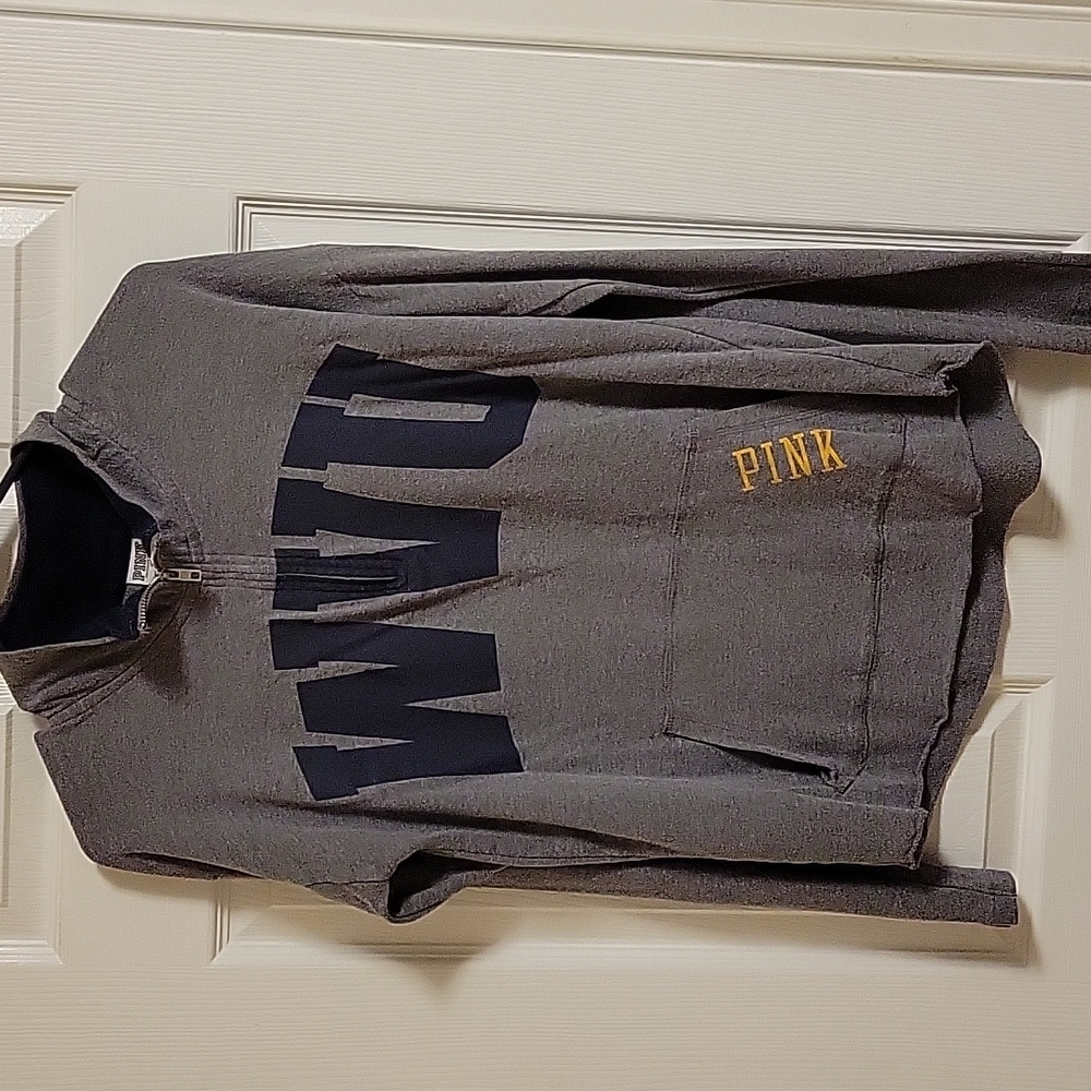 PINK WVU half zip